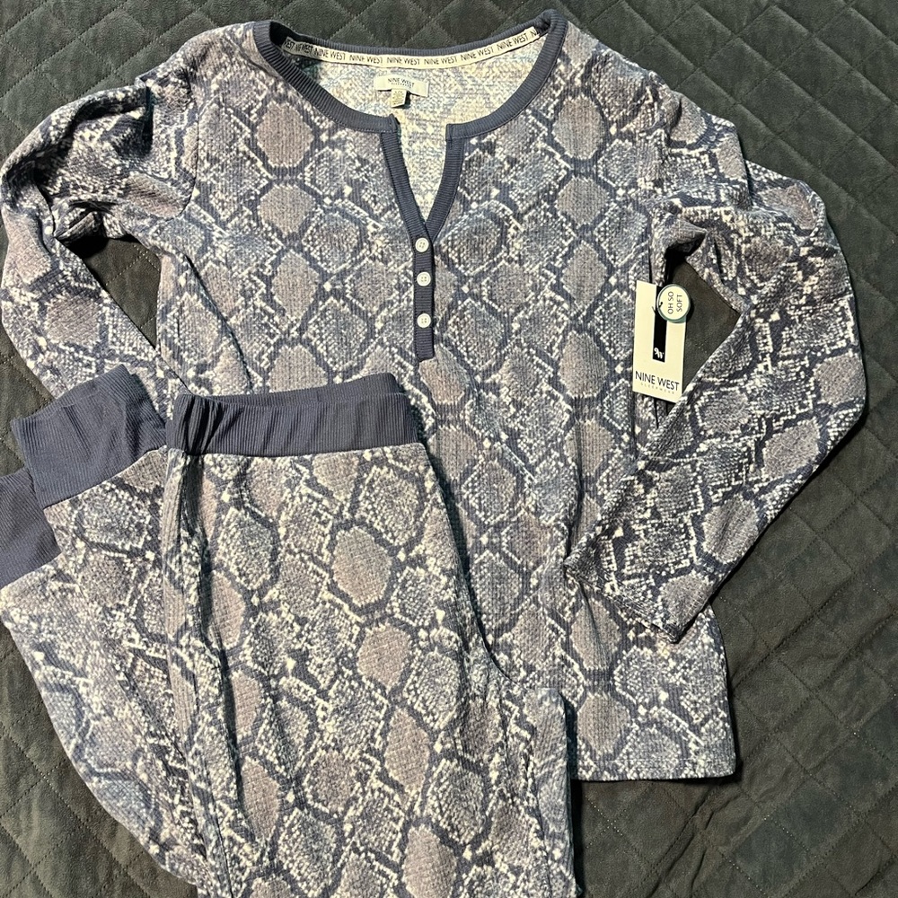 Snake print pajama set
